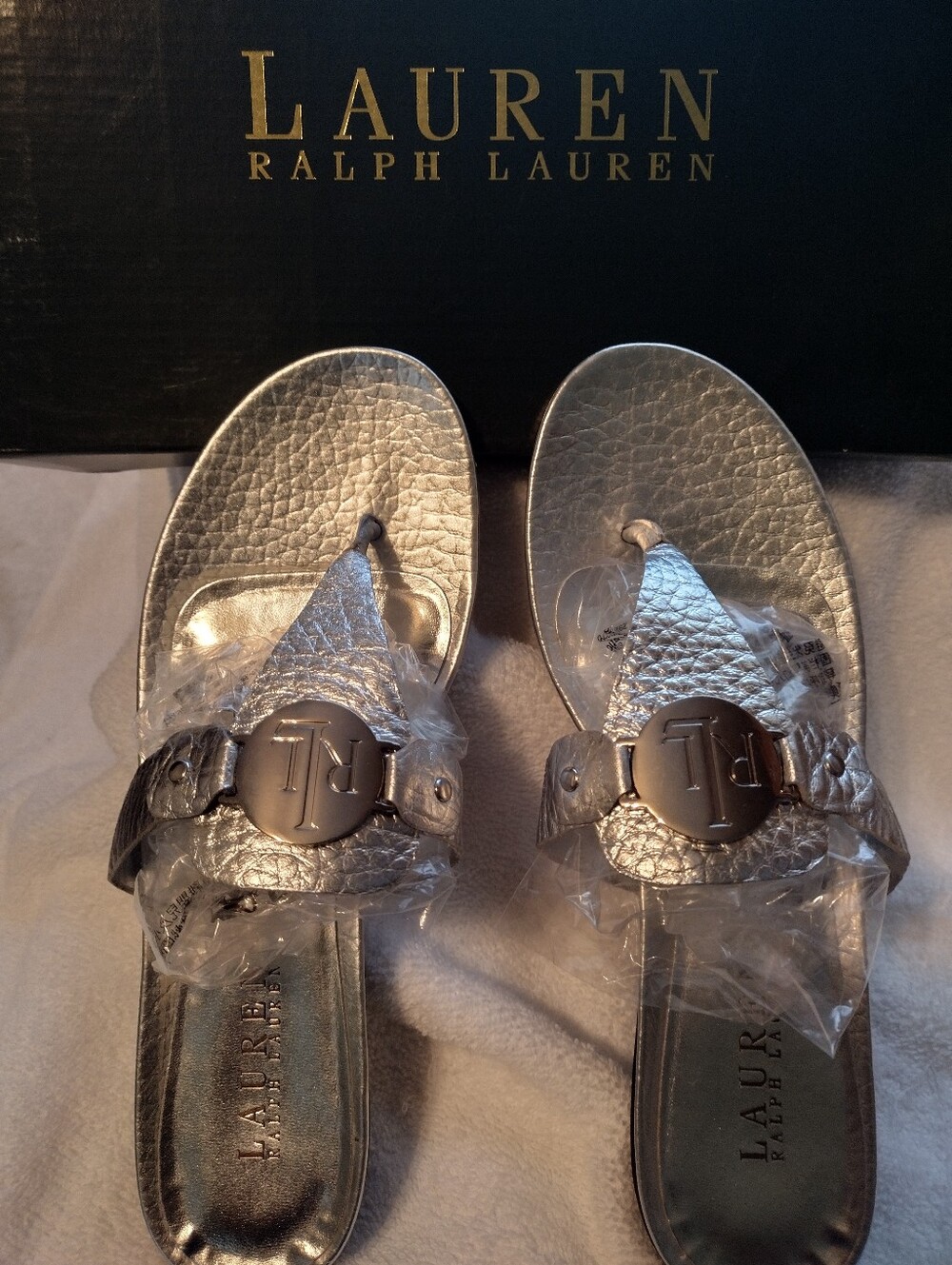 Ralph Lauren New Silver Sandals